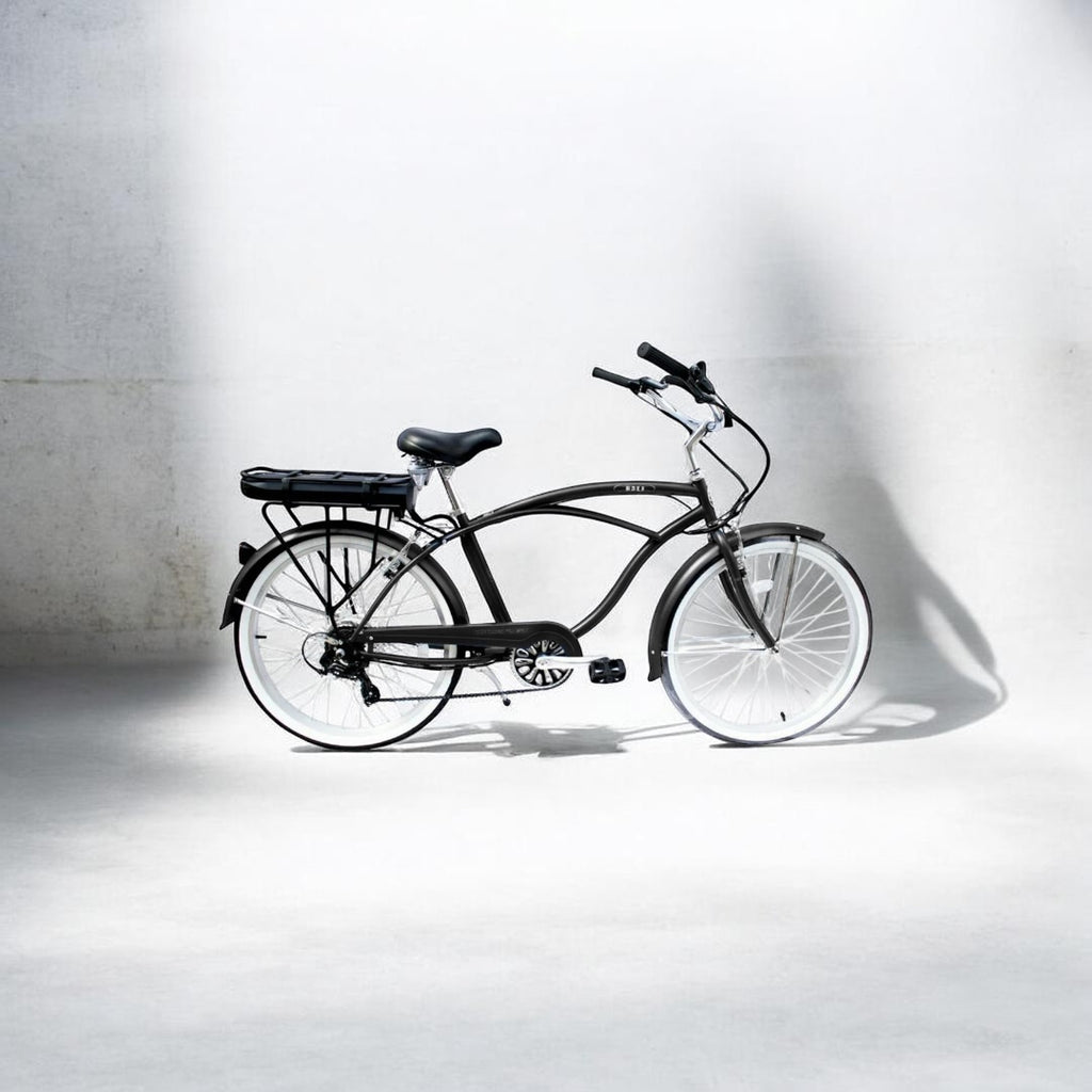Micargi Men's Bali Electric Beach Cruiser 7 Speed Bicycle
