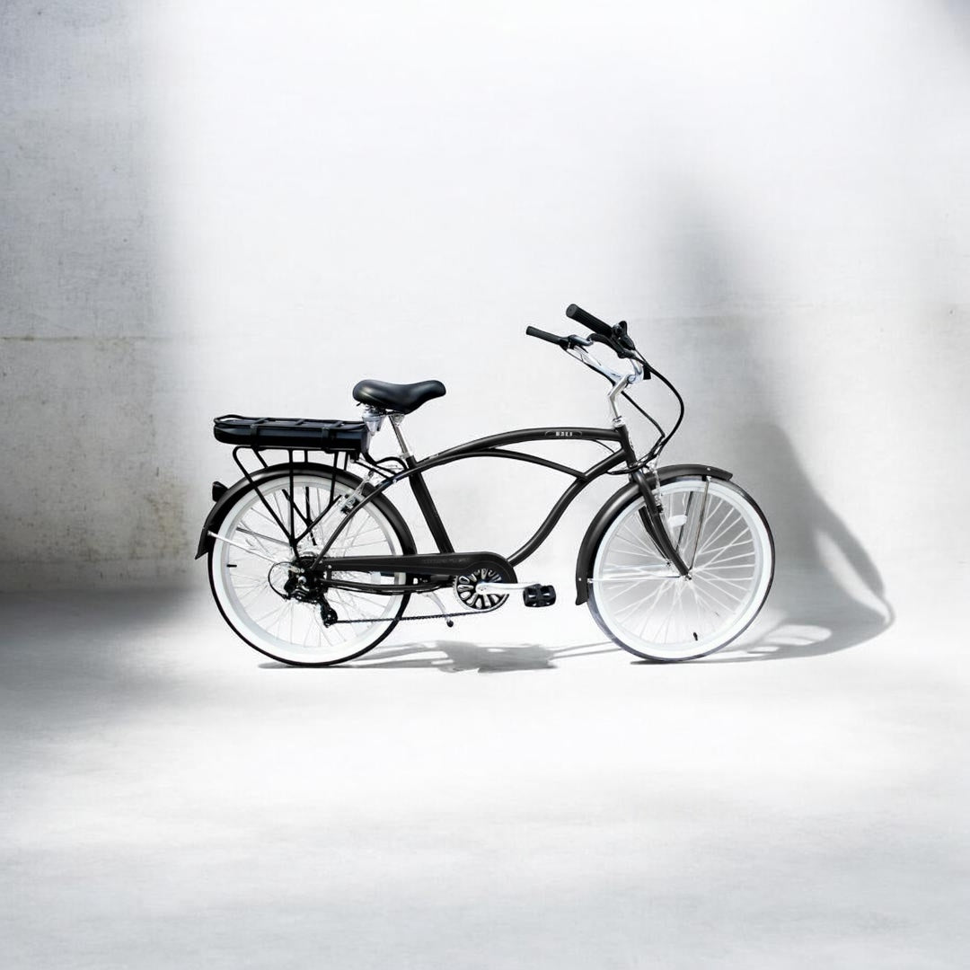 Micargi Men's Bali Electric Beach Cruiser 7 Speed Bicycle