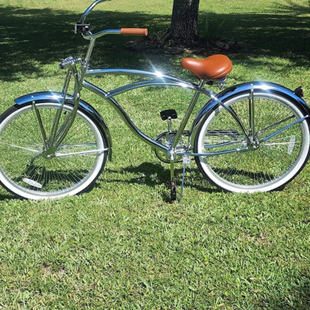 Micargi Men's Cougar GTS 26" Chrome Beach Cruiser