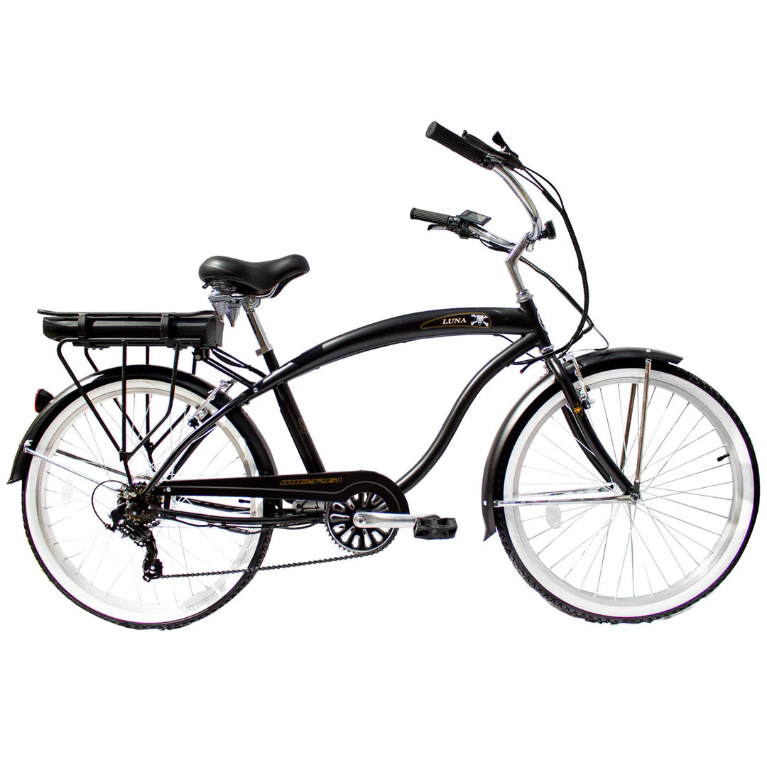 Micargi Luna Men's Electric Beach Cruiser with 350W Motor & Shimano 7-Speed 26"